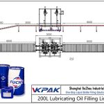 Automatic 200L Lubricating Oil Filling Line Linja automatike e mbushjes së vajit vajosës 200L